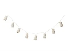 166 cm lang lyskæde fra Liewood med små sandfarvede bjørne af silicone LW19293 sandy